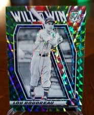 2021 Panini Mosaic Will to Win Green Mosaic Prizm Lou Boudreau #WTW11 Indians