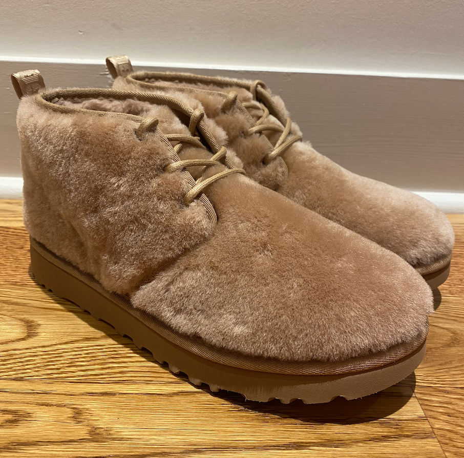 UGG Neumel Cozy Mens Sheepskin Chukka Fluffy Lace Up Ankle Boot