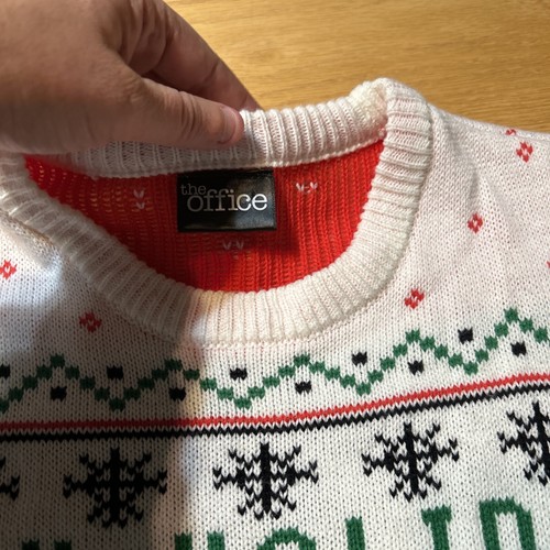The Office Dunder Mifflin Happy Holidays Christmas Ugly Sweater Mens Size Small - Picture 3 of 10