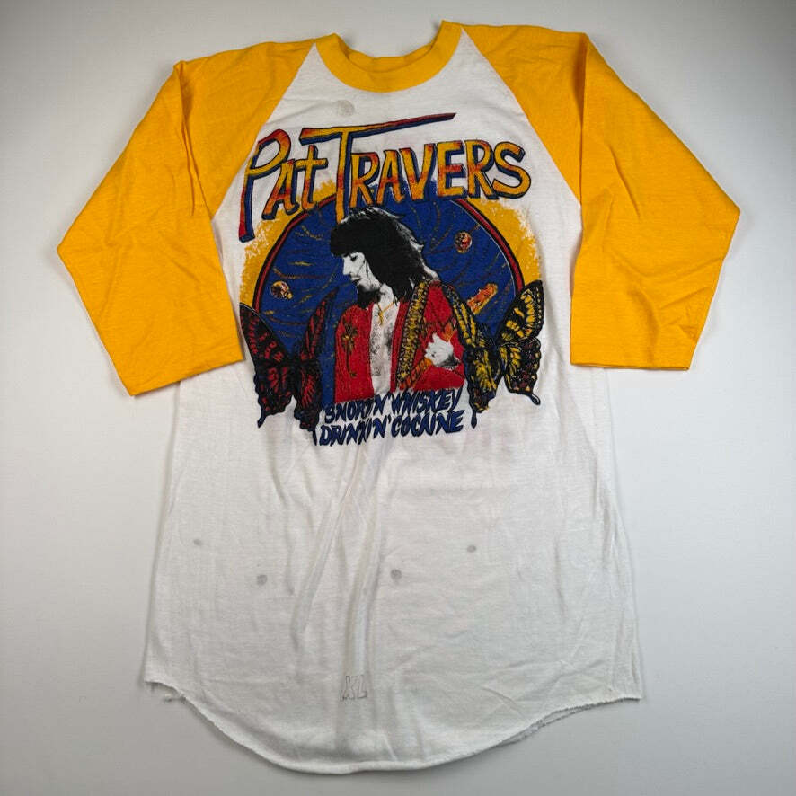 Vintage 80s Pat Travers Shirt XL Snortin Whiskey | eBay