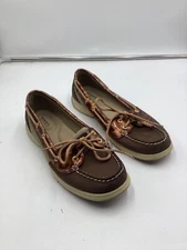Sperry Top Sider Slip-On Brown Leather Loafers Boat Shoes STS92468 Womens Sz 8