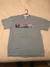 Dunkin Donuts Light Blue Crew Shirt Iced Coffee Brand New “RARE” Large