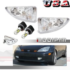 Front Side Driving Fog Lights Lamps White Led Bulbs One Pair For 2000-2004 Focus
