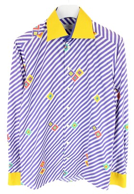 ETON Slim Shirt Hemd Herren (UK) 41 Streifenmuster Haifischkragen Geknopft