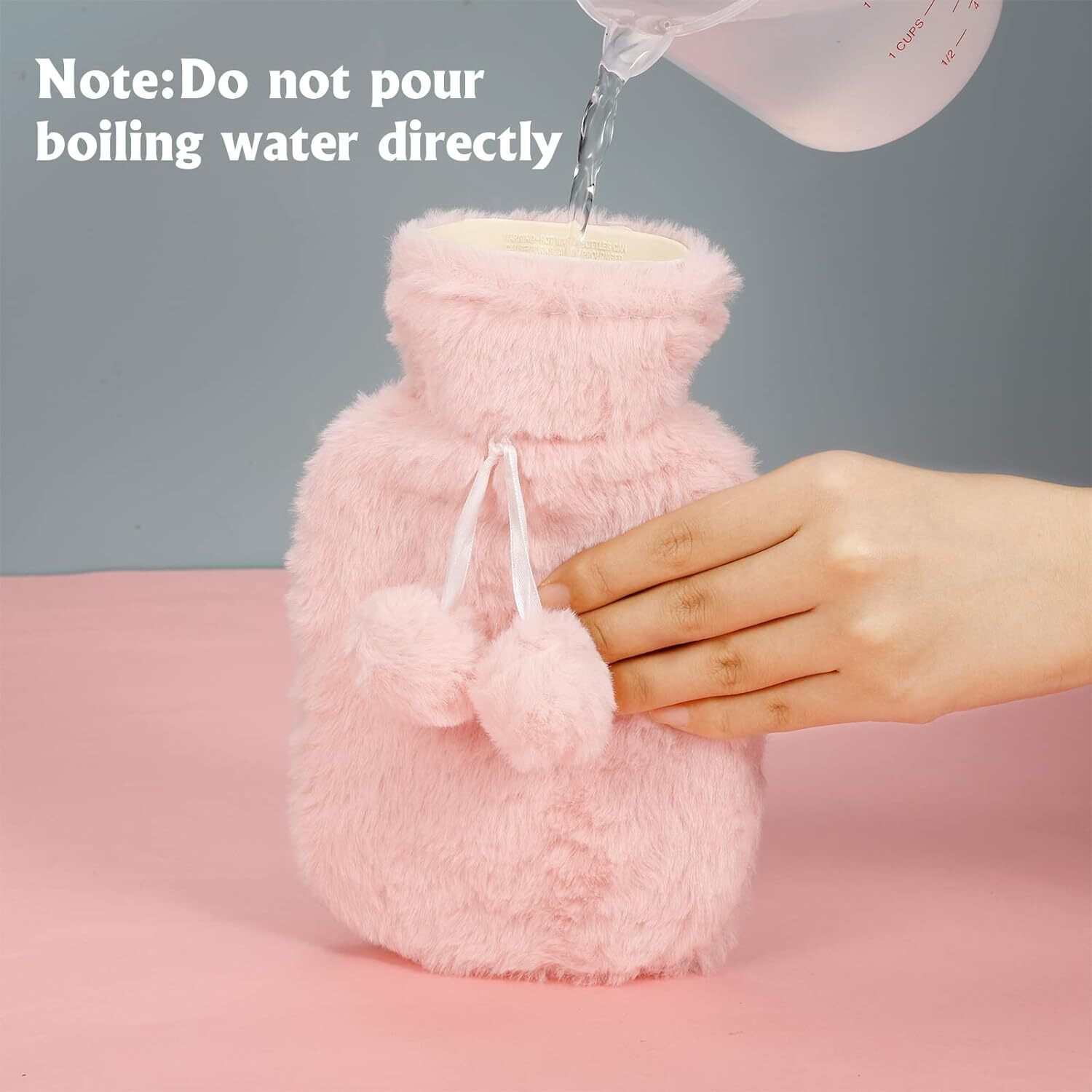 Pinenuts Mini hot Water Bottle,Hot Bottle with Cover, 500ML Small Hot