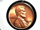 1958 d wheat penny bu