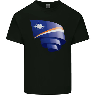 T-Shirt Curled Marshallinseln Flagge Tag Fußball Kinder
