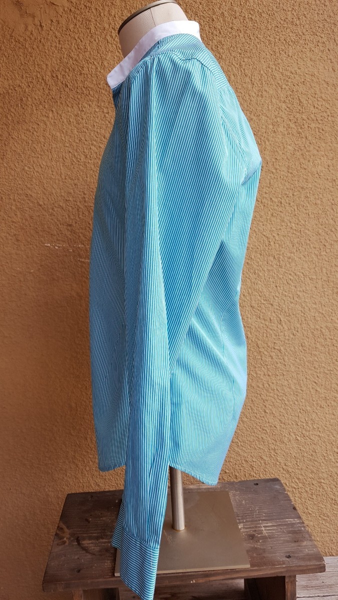 VERONIQUE BRANQUINHO Multi-Color Striped Collarless Button