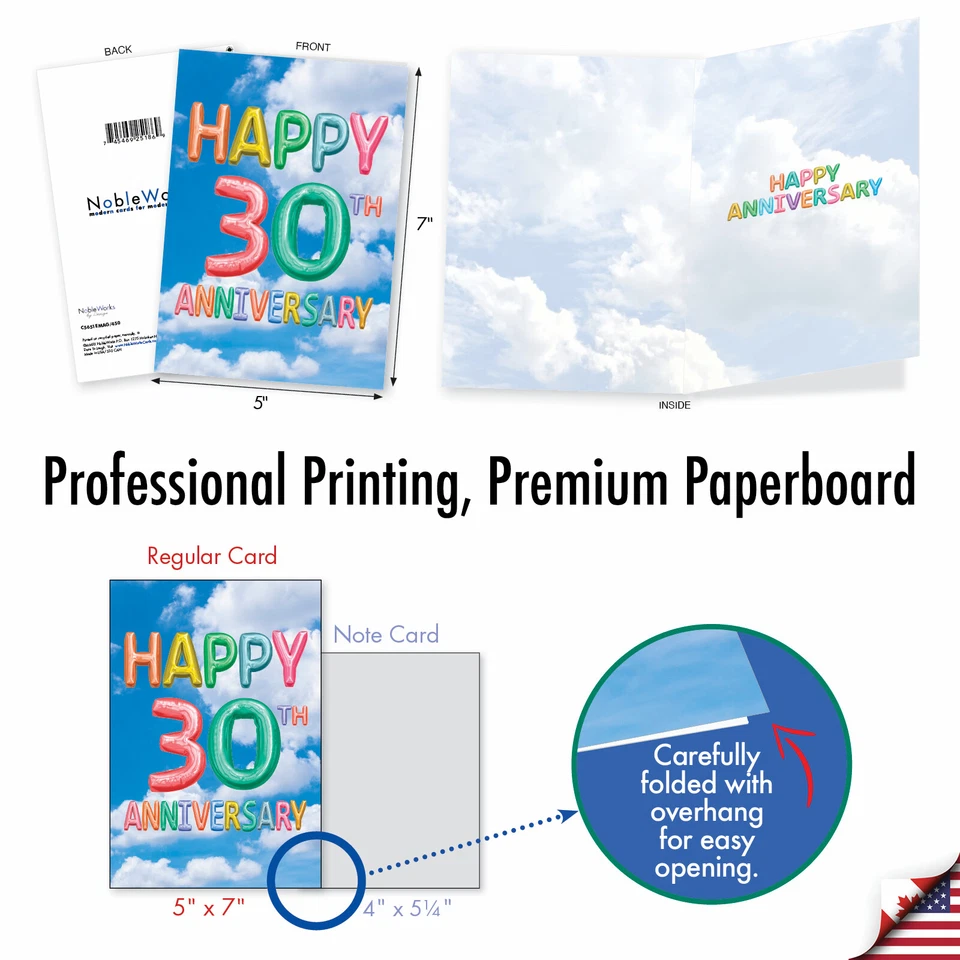 1 Tarjeta 30 Aniversario con Sobre - Hito (No 3D ni En Capas) C5651EMAG Foto 3 de 4