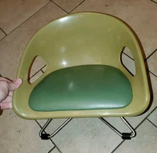 Mid-century modern Hamilton Cosco Olive green child's Chair
