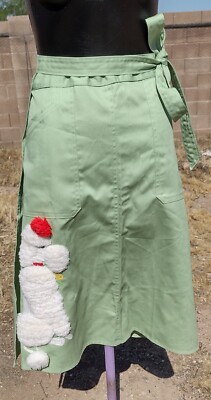 Vintage Wrap Around Poodle Skirt Mint Green