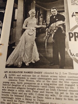 Sk46 Ephemera 50er Jahre Filmartikel Diana Dors An Alligator Named Daisy