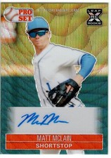 Matt McLain Reds 2021 Leaf Pro Set Metal 1991 Base Autograph Red Wave PS1-MM2
