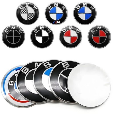 4PCS Wheel Center Hub Cap Stickers for BMW 56mm 60mm 65mm Emblems