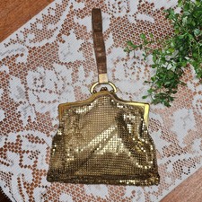 Vintage Gold Mesh Wristlet Purse