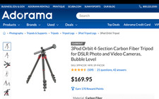 3Pod Orbit 4-Section Carbon Fiber Tripod for ...