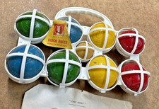 Gioco Bocce Ball Set Vintage Carrying Case Instructions Italy
