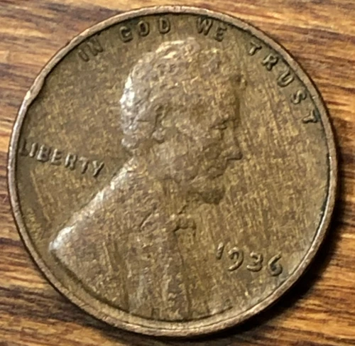 1936 Lincoln Wheat Cent Unique Eye Appeal Monster Woody Improper Alloy Mix Error