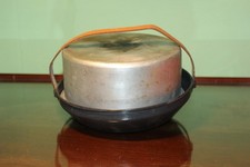 Stoviglie da campeggio vintage in alluminio