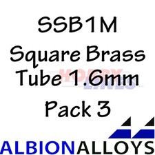 Image of Square Brass Tube ALBION ALLOYS Precision Metal Model Various Sizes SSBM SBM