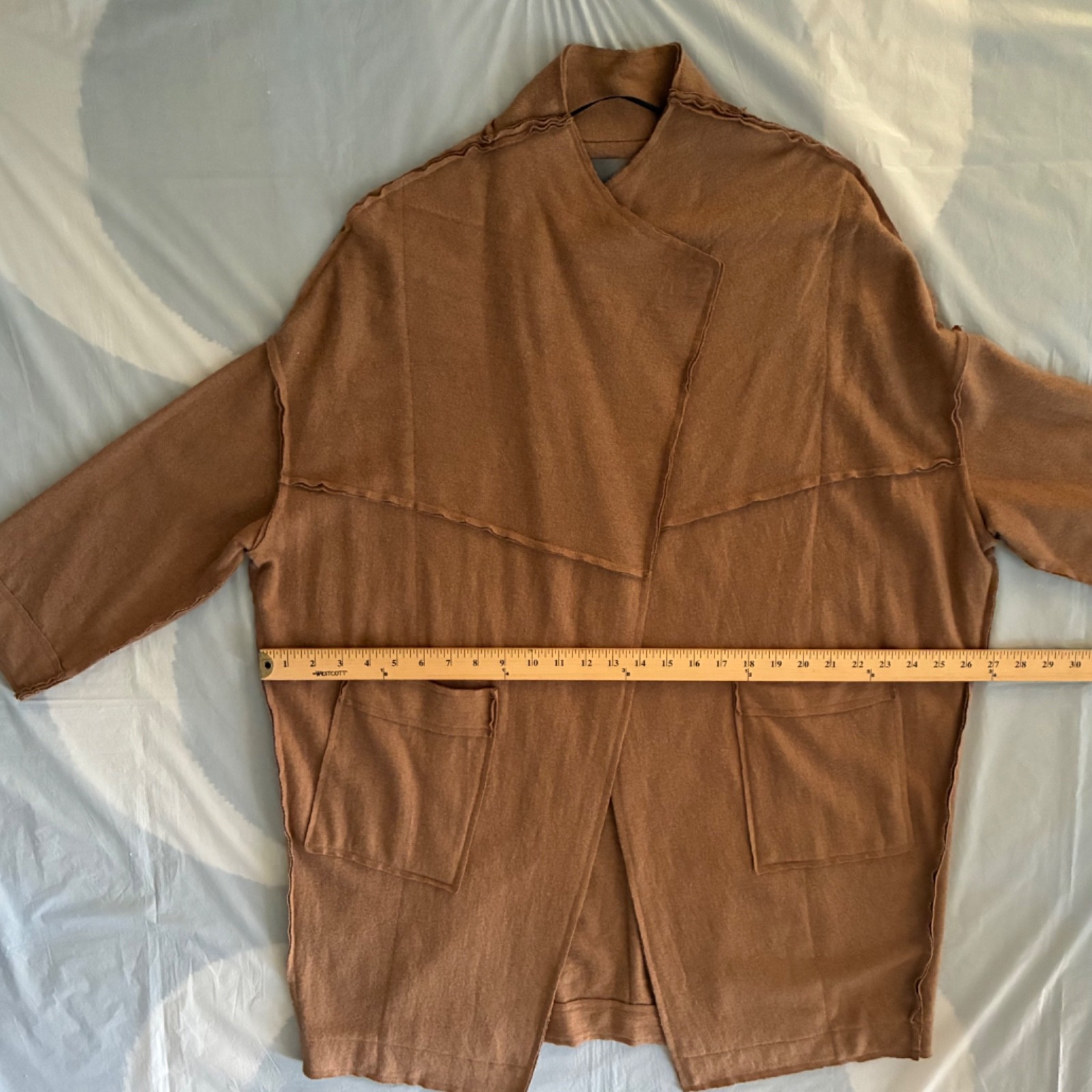 Camel Wool Unconstructed Jacket Medium - image 10