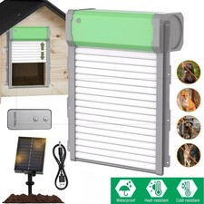 Automatic Chicken Coop Door Solar Powered Opener with Timer Light Sensor Remote