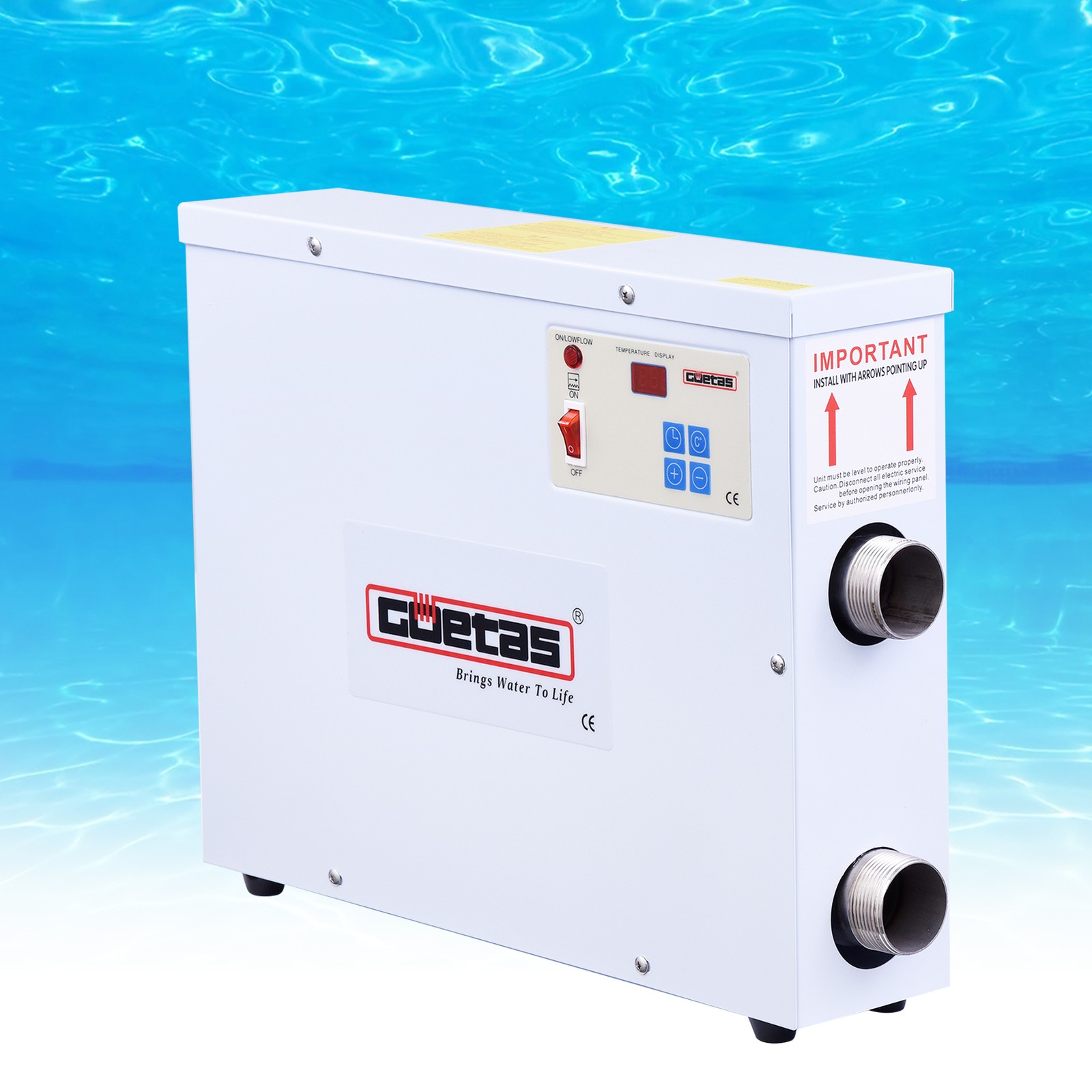 9KW Electric Pool Heater Thermostat for Spa Hot Tub 220V