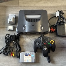 Nintendo 64 Console Grey With Leads & Controller + game . Tested  Working