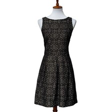 Banana Republic Women’s Black Lace Cocktail A-line Sleeveless Dress Size 8