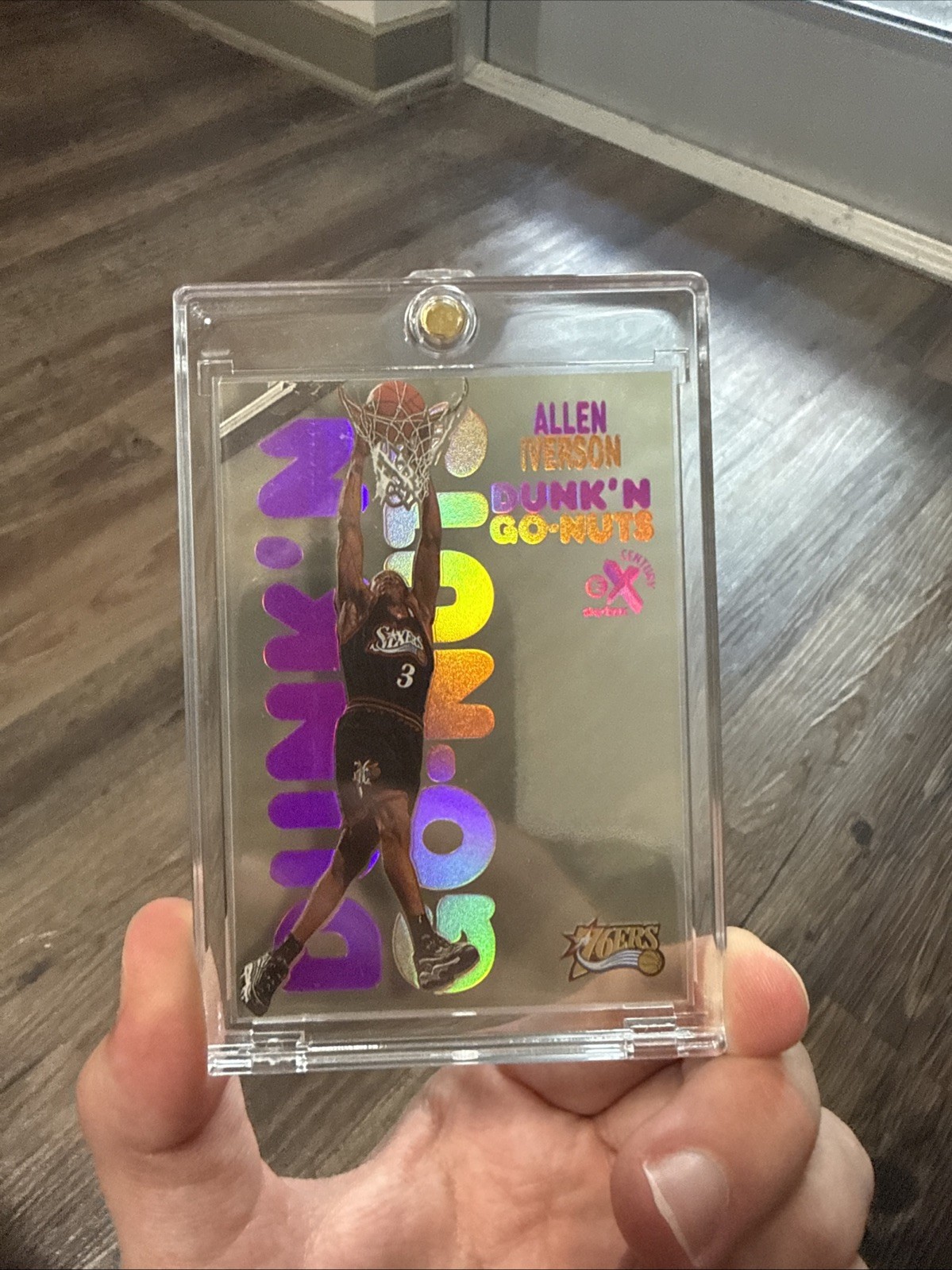 1998-99 SKYBOX E-X CENTURY DUNK 'N GO-NUTS #5DG ALLEN IVERSON
