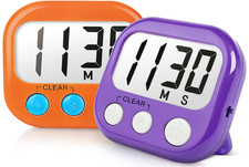 Digital Timer for Kids Classroom Timers for Teachers 2 Pack Orange Purple