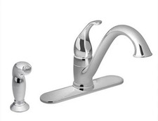 Moen 67840 Camerist 1-Handle Low Arc Kitchen Faucet with Side Spray - Chrome