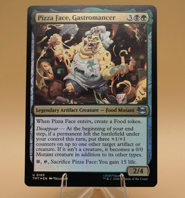Pizza Face, Gastromancer | 163 | Uncommon | Foil | TMNT | Store Promo Eligible