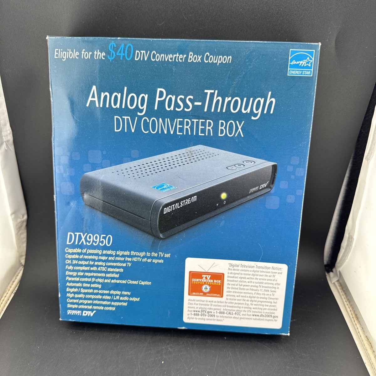 Digital Stream Converter Analog TV Television Pass-Through DTX9950