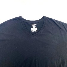 Polo Ralph Lauren Mens 2XL Classic Fit V Neck Black Cotton T Shirt Red Pony Hem