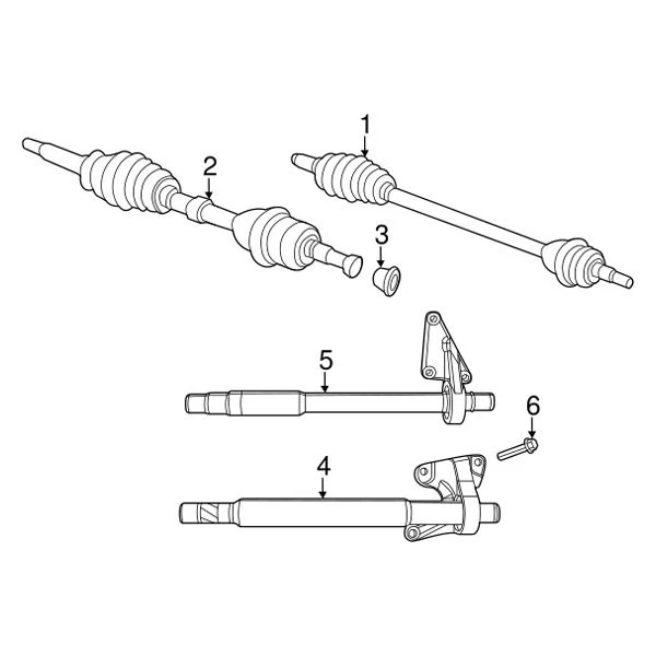 For Chrysler 200 2012-2014 Mopar Front CV Intermediate Shaft Foto 2 de 2