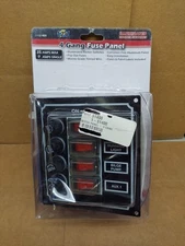 Boater Sports 4 Gang Fuse Panel Illuminated Rocker Switch Marine Grade