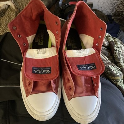 Size 10 RED FADE CHUCK TAYLORS Converse All Stars