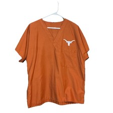 University of Texas UT Medical Scrub Top Longhorns L/XL Burnt Orange READ DESC