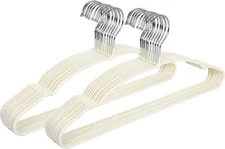 TOPIA HANGER Metal Hangers 20 Pack, Adult Clothes Adult, Ivory-20 Pack 