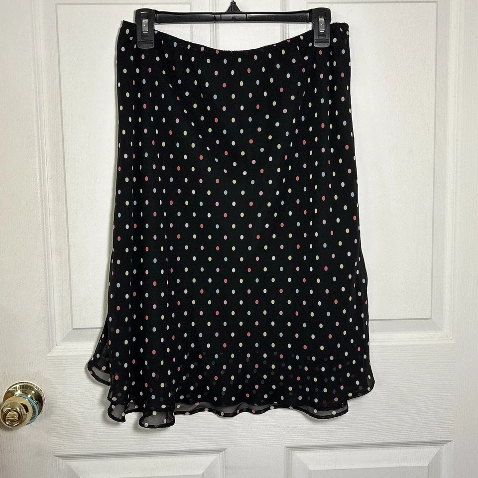 Falda George Midi Para Mujer L L L Lunares Capricho Artístico Romántico Y2K Boho Fluido Foto 2 de 4