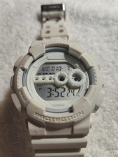 Casio G-Shock Whiteout Digital Watch White Resin World Time 200M GD-100WW-7
