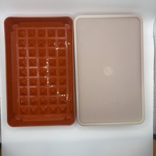 Tupperware vintage #1292-6 guardián de tocino con tapa, perrito caliente, carne de almuerzo cortada en frío