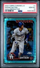 2024 Topps Chrome Logofractor #1 Shohei Ohtani Aqua Refractor /199 PSA 10 GM-MT
