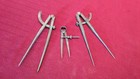 Machinist carpenter divider compass tool lot Pexto 8" & 8" & 4" vintage — photo 1