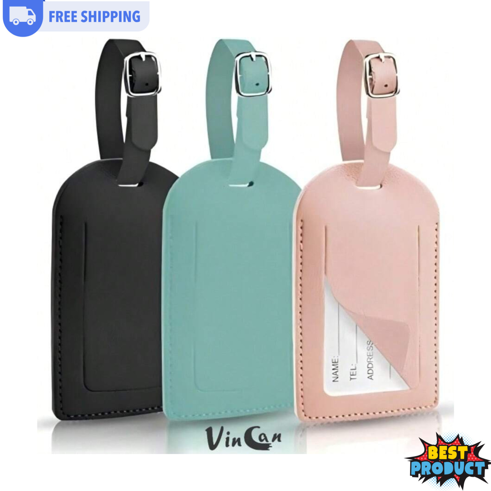 Tags Premium Pu Leather Luggage Tags Privacy Protection Travel Bag Label
