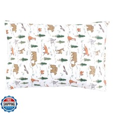 Hudson Baby Unisex Baby Cotton Toddler Pillow Case, Sweet Woodland, One Size