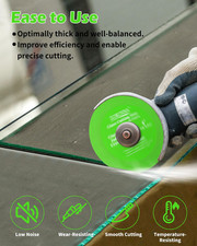 3Pcs 4" Glass Cutting Disc, Diamond Blade for Angle Grinder