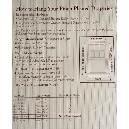 Barkcloth Burlington Pinch Pleated Draperies Curtains Desert Sand New Sealed - Picture 5 of 5