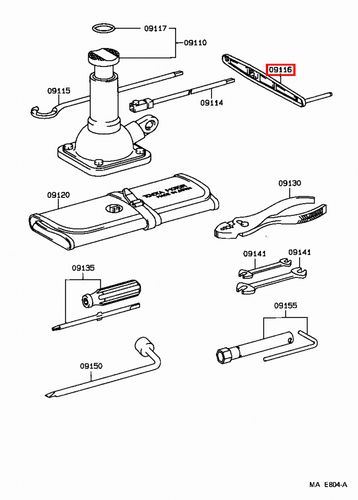 Genuine LandCruiser LJ79 LJ78 LJ77 LJ73 LJ72 LJ71 Hydraulic Jack Winder Handle - Picture 15 of 20